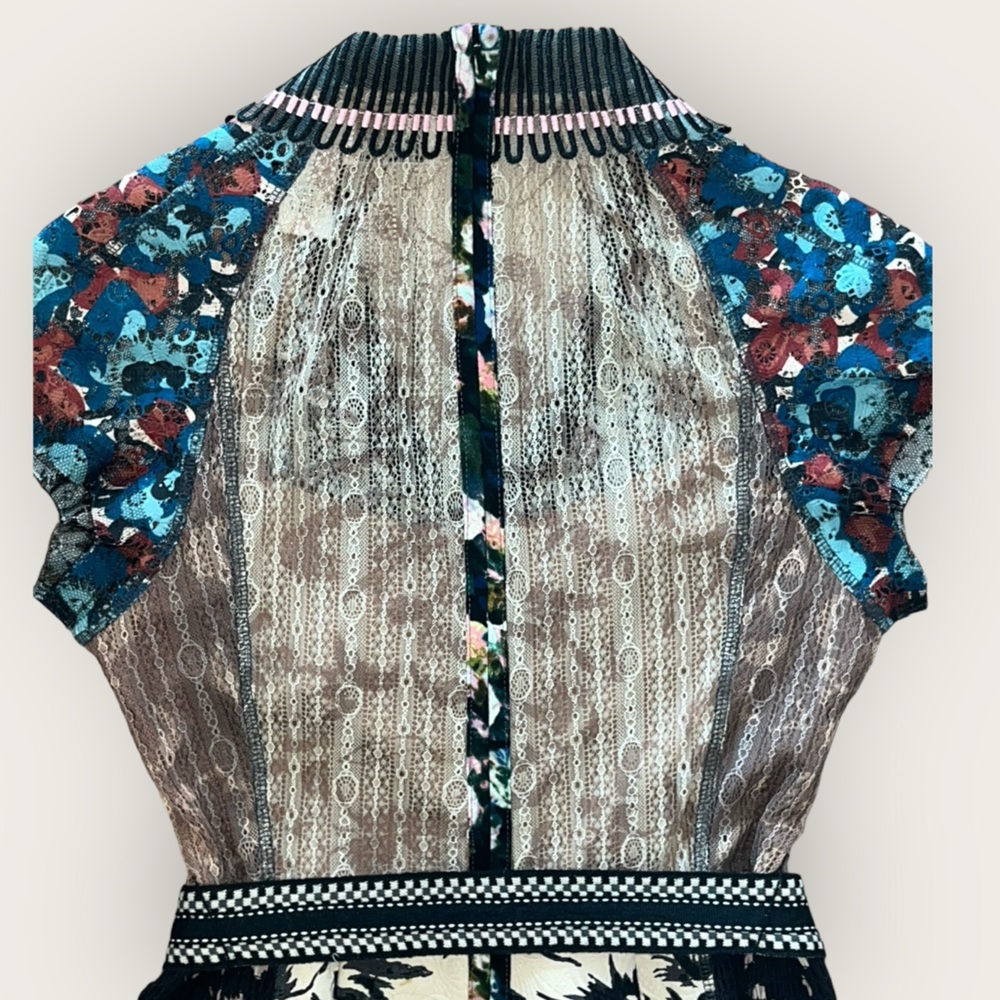 Byron Lars Multicolor Patterned Midi Dress - Picture 10 of 14